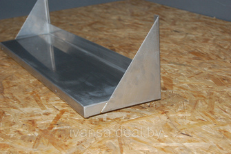 Полка настенная открытая из нержавеющей стали,от 500*300 мм